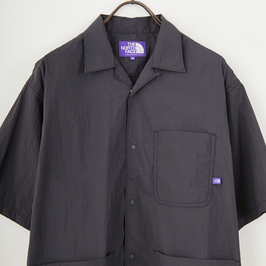 THE NORTH FACE PURPLE LABEL [ザ ノースフェイス パープルレーベル] ナイロンタフタ フィールドショートスリーブシャツ [N25SG055] AH AH GRAY