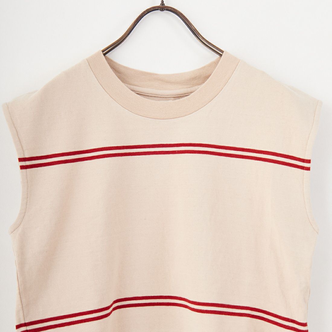 blurhms [ブラームス] ボーダーフレンチスリーブTシャツ [BHSW25S4] 01 IVO/RED