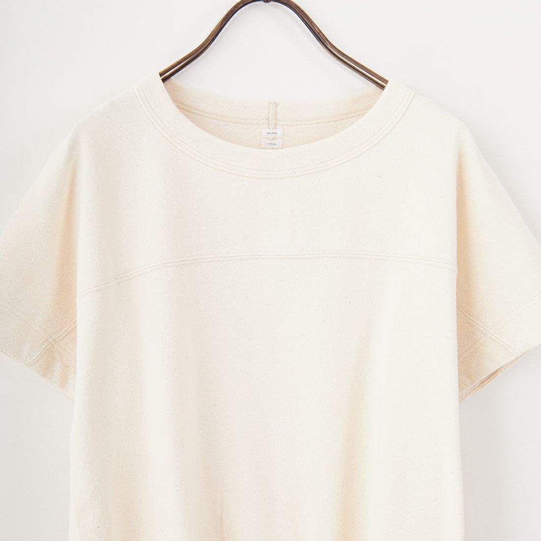 blurhms [ブラームス] コットンシルクネップ ノースリーブフットボールTシャツ [BHSW25S3] 01 IVORY