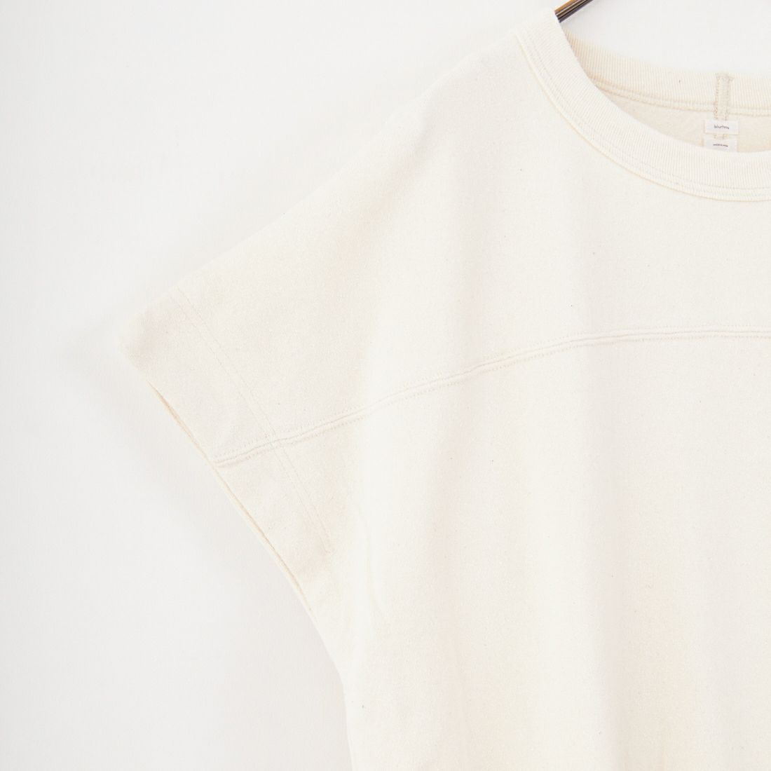 blurhms [ブラームス] コットンシルクネップ ノースリーブフットボールTシャツ [BHSW25S3] 01 IVORY