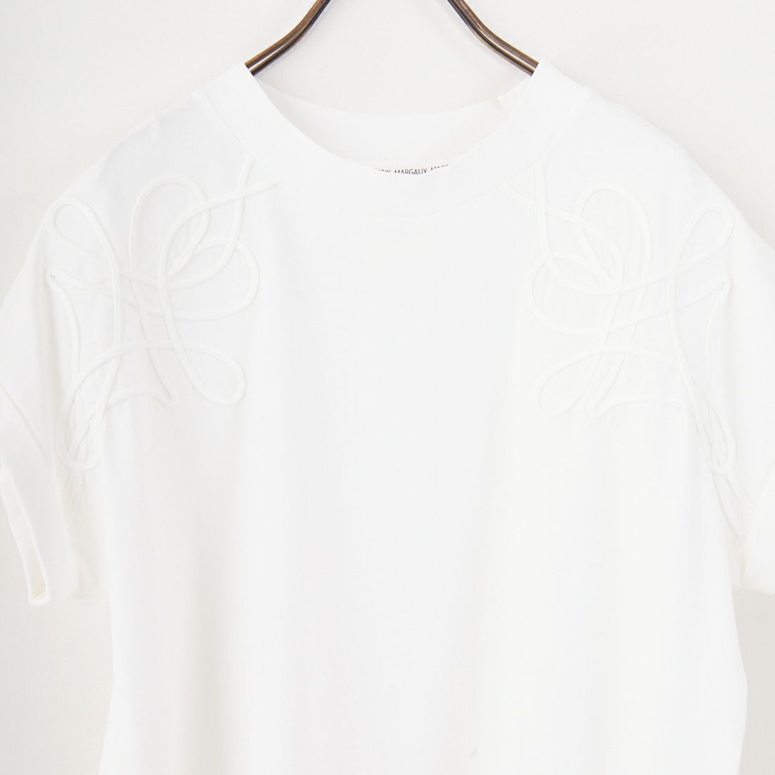 MARGAUX [マルゴー] コード刺繍Tシャツ [MG-CT-25061-S] OFF/OFF