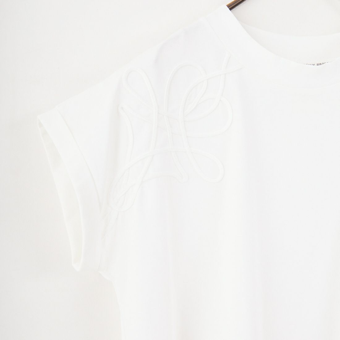 MARGAUX [マルゴー] コード刺繍Tシャツ [MG-CT-25061-S] OFF/OFF