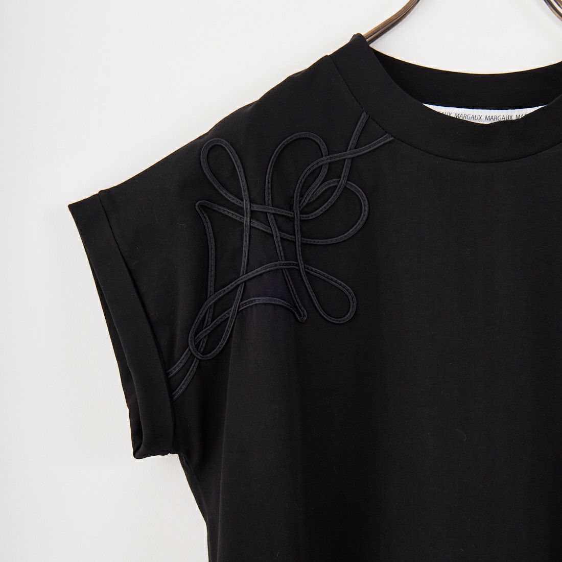 MARGAUX [マルゴー] コード刺繍Tシャツ [MG-CT-25061-S] BLACK/BLAC