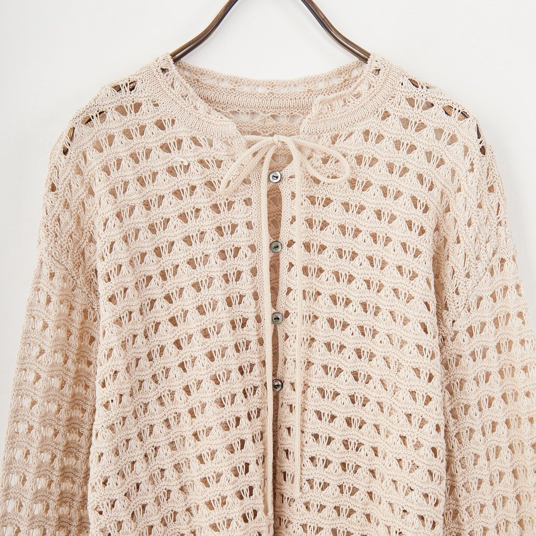JoICEADDED [ジョイスアディッド] トライアングルパターン ニットカーディガン [J251KN02] SOIL BEIGE