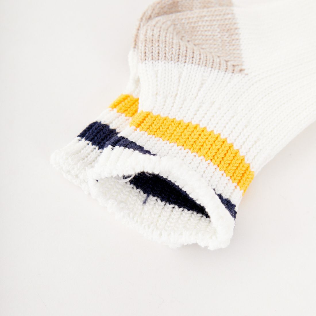 ROTOTO [ロトト] リブアンクルソックス [R1404] WHT/NVY