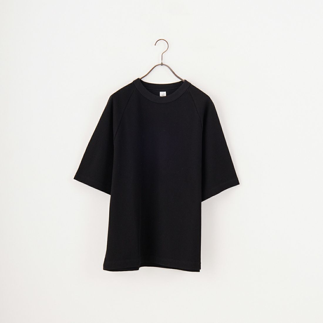 blurhms ROOTSTOCK [ブラームス ルーツストック] ラフ&スムース サーマルラグランTシャツ [BROOTS24S21S25]06 BLACK