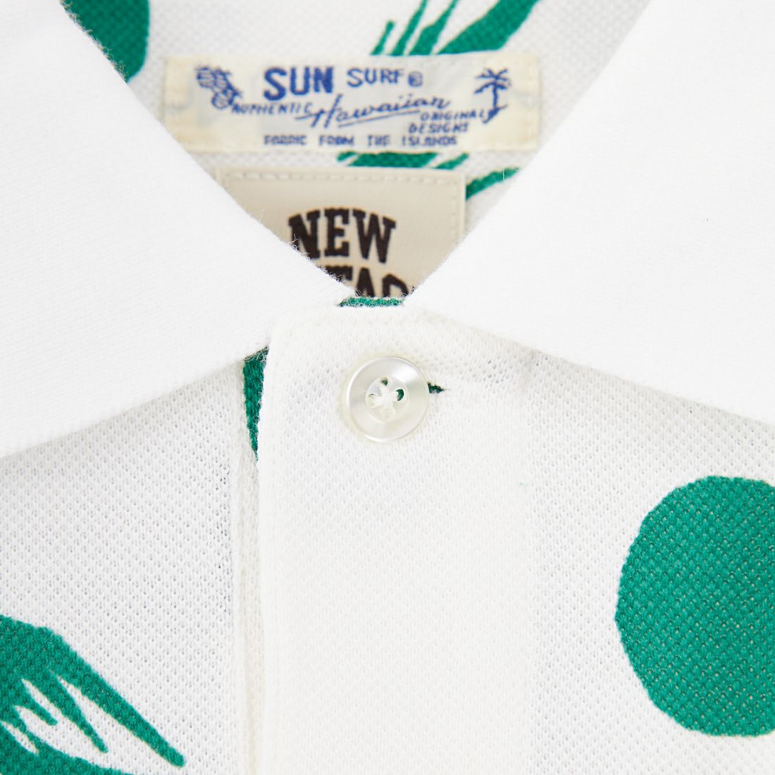NEW VINTAGE GOLF [ニュービンテージゴルフ] NVG×SUN SURF ムーンパームツリーポロシャツ [SSF-0317] OFF WHITE