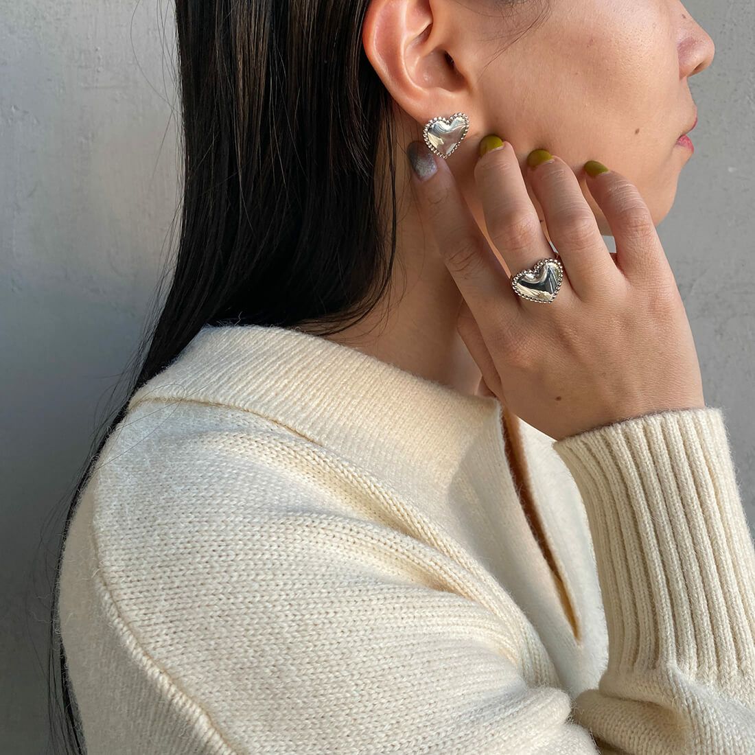 PHILIPPE AUDIBERT [フィリップ オーディベール] WANDA ハートモチーフシルバーピアス [BO5710] SILVER