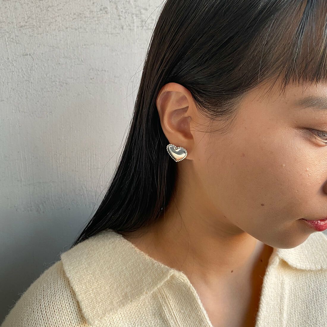 PHILIPPE AUDIBERT [フィリップ オーディベール] WANDA ハートモチーフシルバーピアス [BO5710] SILVER