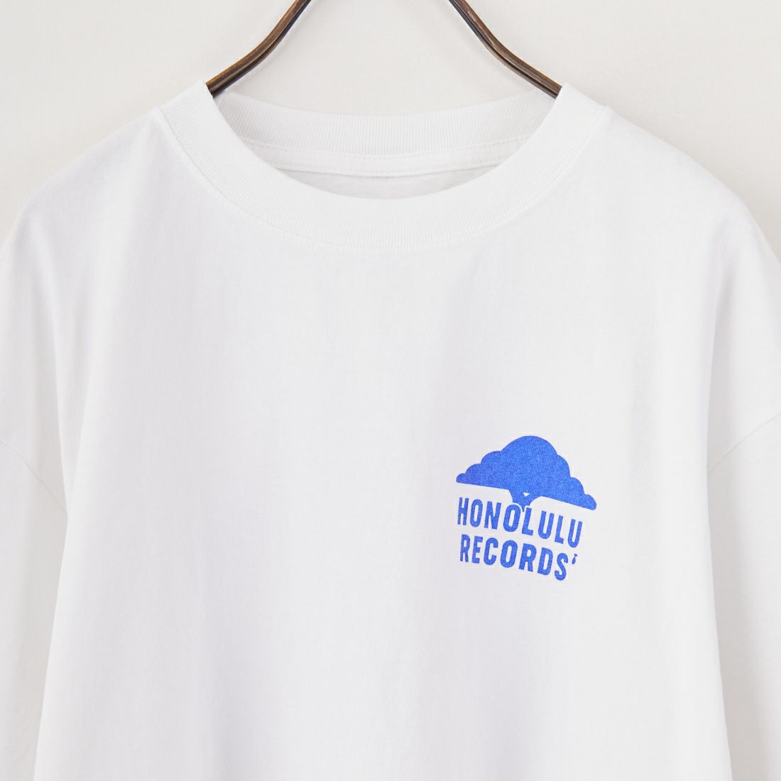 FUNG [ファング] HONOLULU.R カットオフプリントTシャツ [HONOLULUR] WH/BLUE