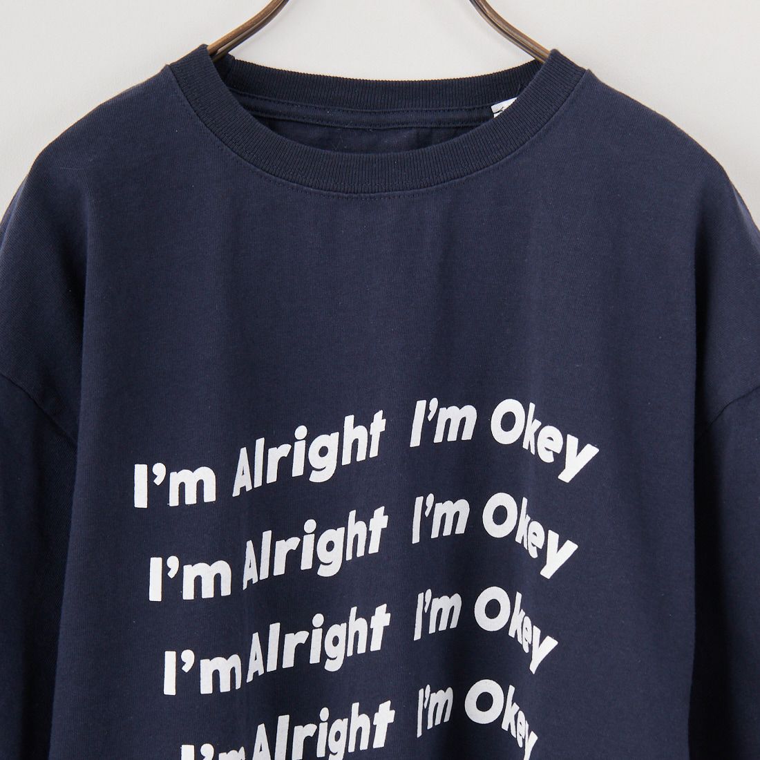 FUNG [ファング] IM ALRIGHT カットオフプリントTシャツ [IM-ALRIGHT] NV/WHITE