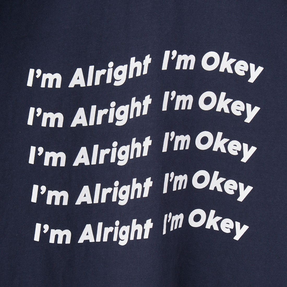FUNG [ファング] IM ALRIGHT カットオフプリントTシャツ [IM-ALRIGHT] NV/WHITE