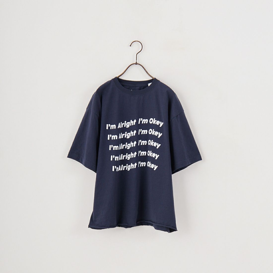 FUNG [ファング] IM ALRIGHT カットオフプリントTシャツ [IM-ALRIGHT] NV/WHITE