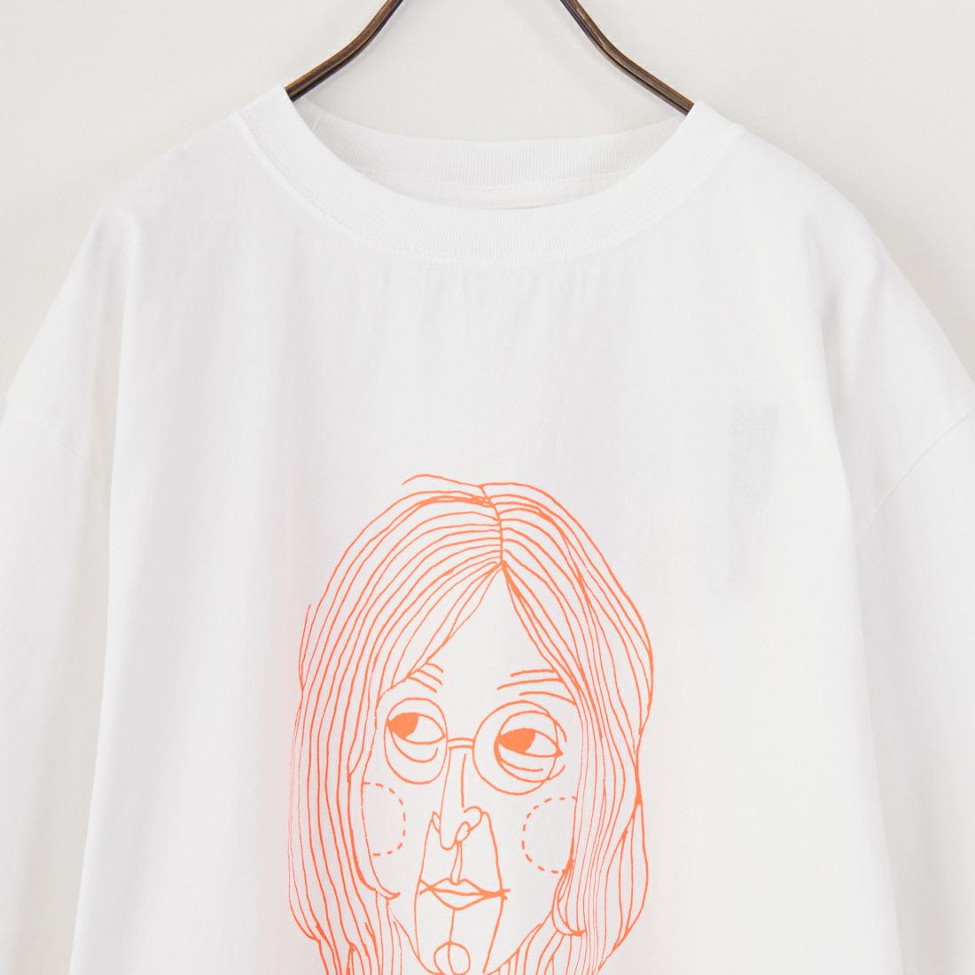 FUNG [ファング] J カットオフプリントTシャツ [J] WH/ORANGE