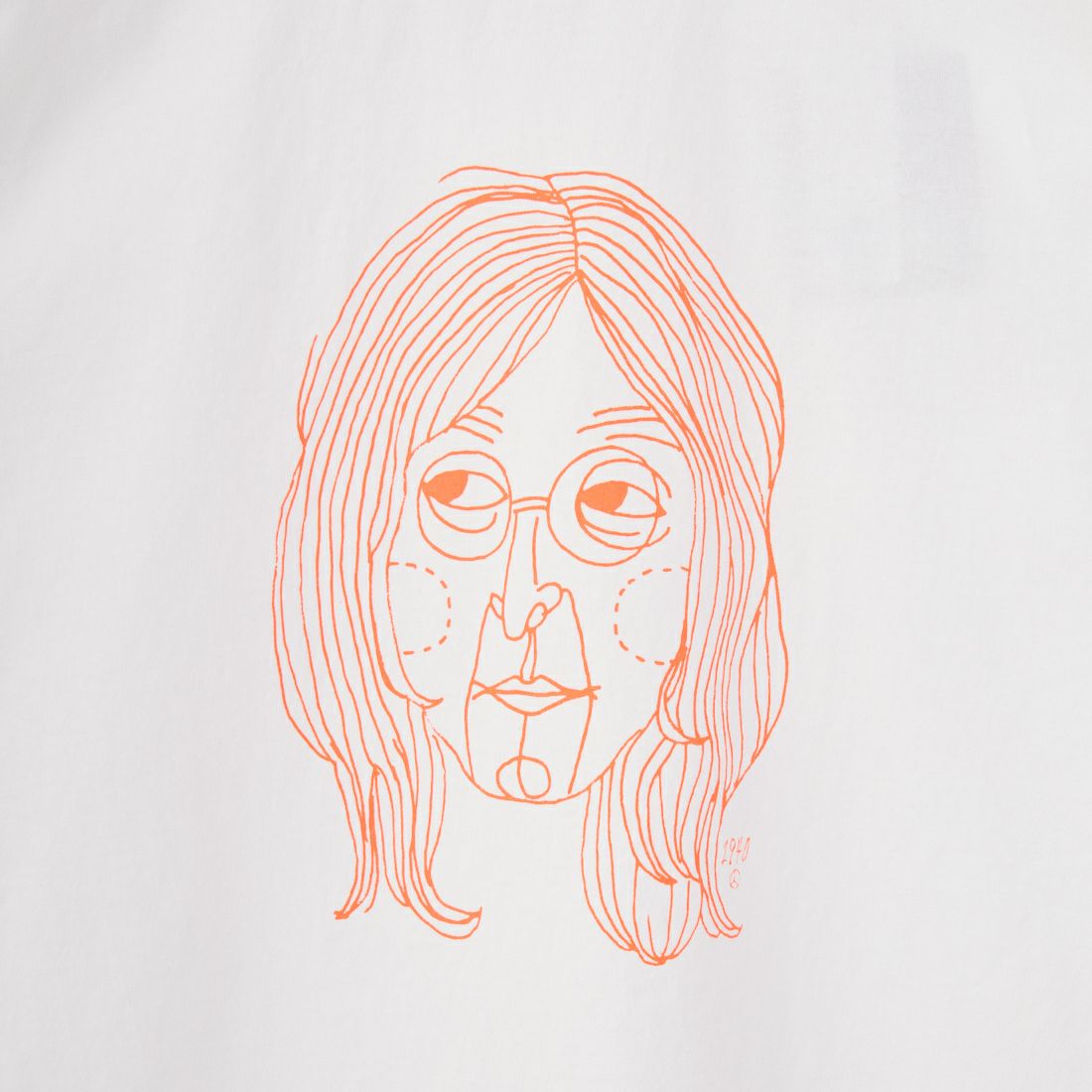 FUNG [ファング] J カットオフプリントTシャツ [J] WH/ORANGE