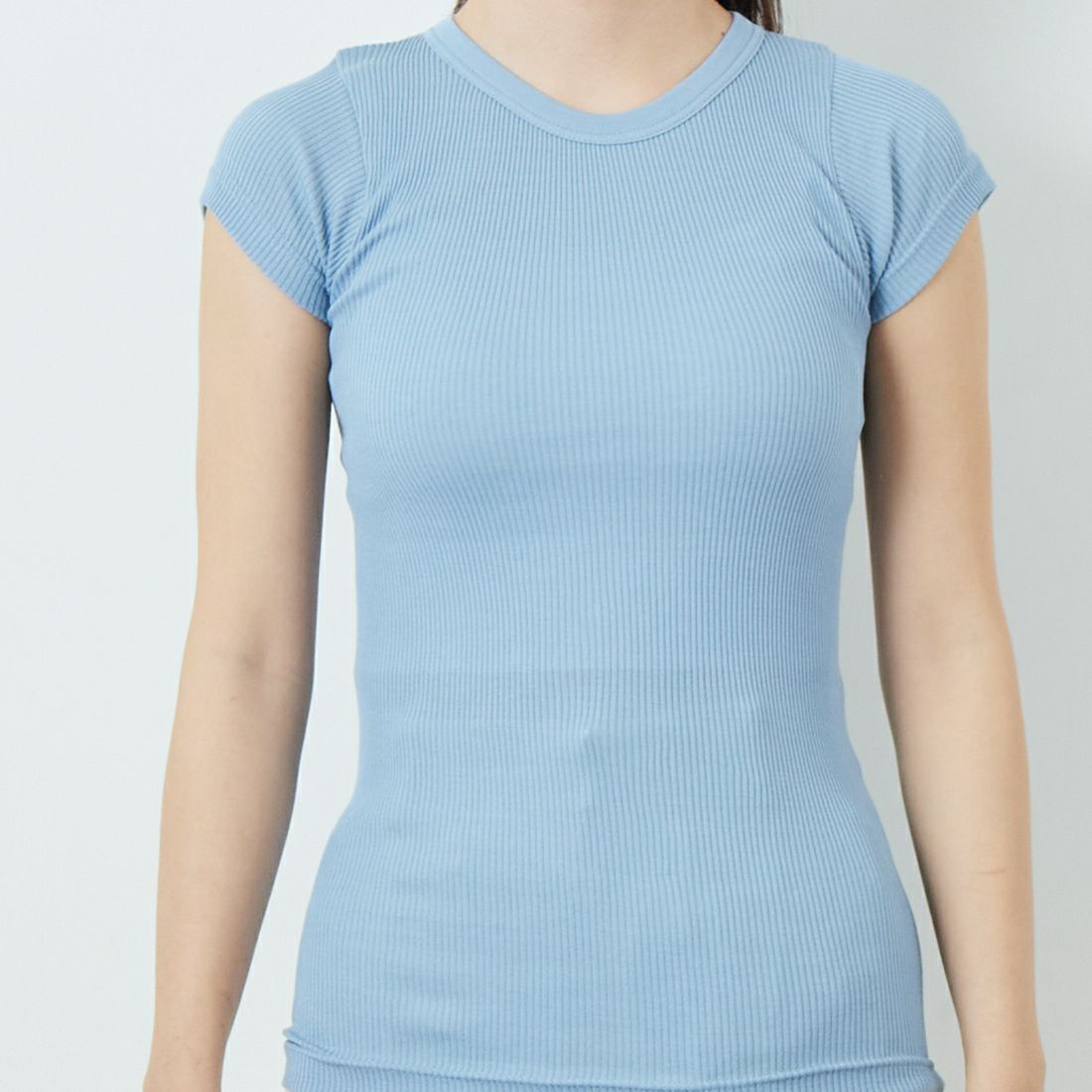 GICIPI [ジチピ] CALCIO/カールチョ リブフレンチスリーブTシャツ [2523P] LAZIO &&モデル身長：167cm 着用サイズ：3&&