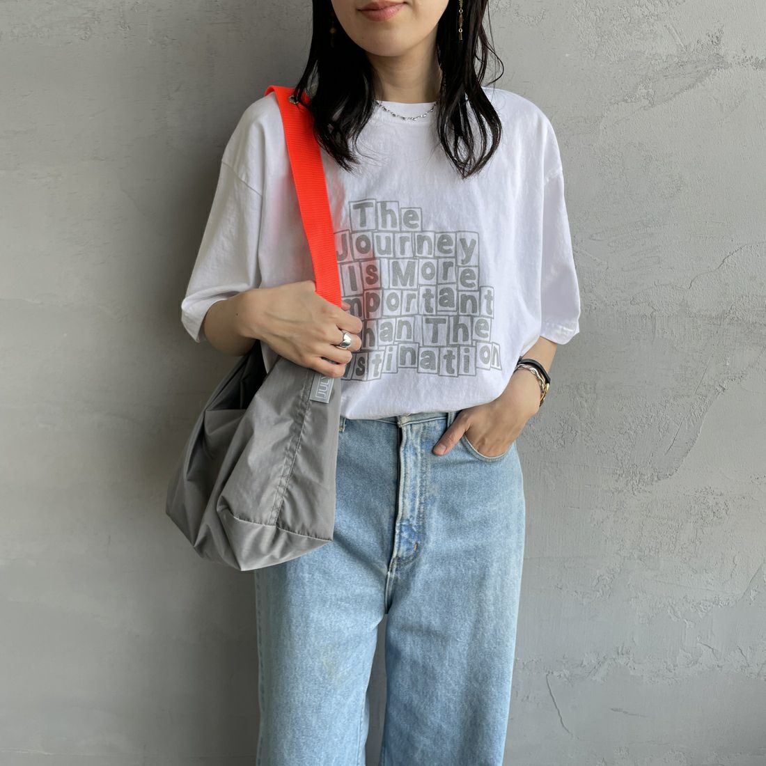 WH/SILVER&&モデル身長：160cm 着用サイズ：M&&