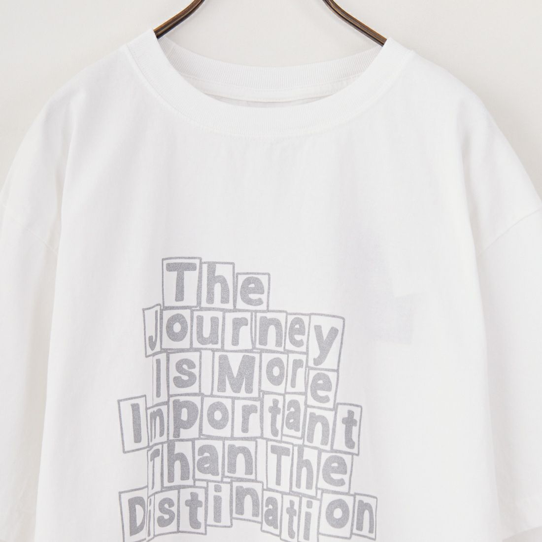 FUNG [ファング] JOURNEY カットオフプリントTシャツ [JOURNEY] WH/SILVER