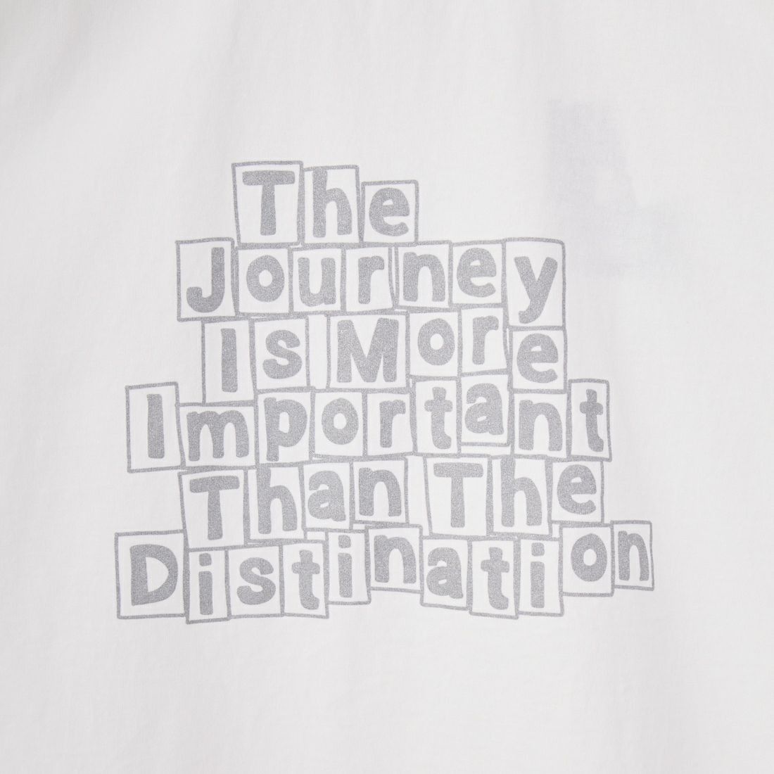 FUNG [ファング] JOURNEY カットオフプリントTシャツ [JOURNEY] WH/SILVER