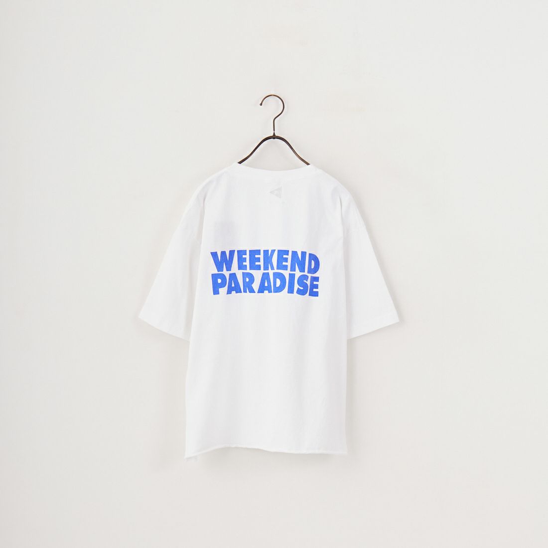 FUNG [ファング] LETS GO カットオフプリントTシャツ [LETS-GO] WH/D.BLUE