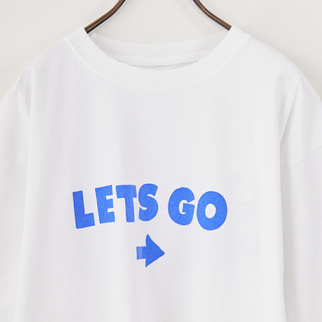 FUNG [ファング] LETS GO カットオフプリントTシャツ [LETS-GO] WH/D.BLUE