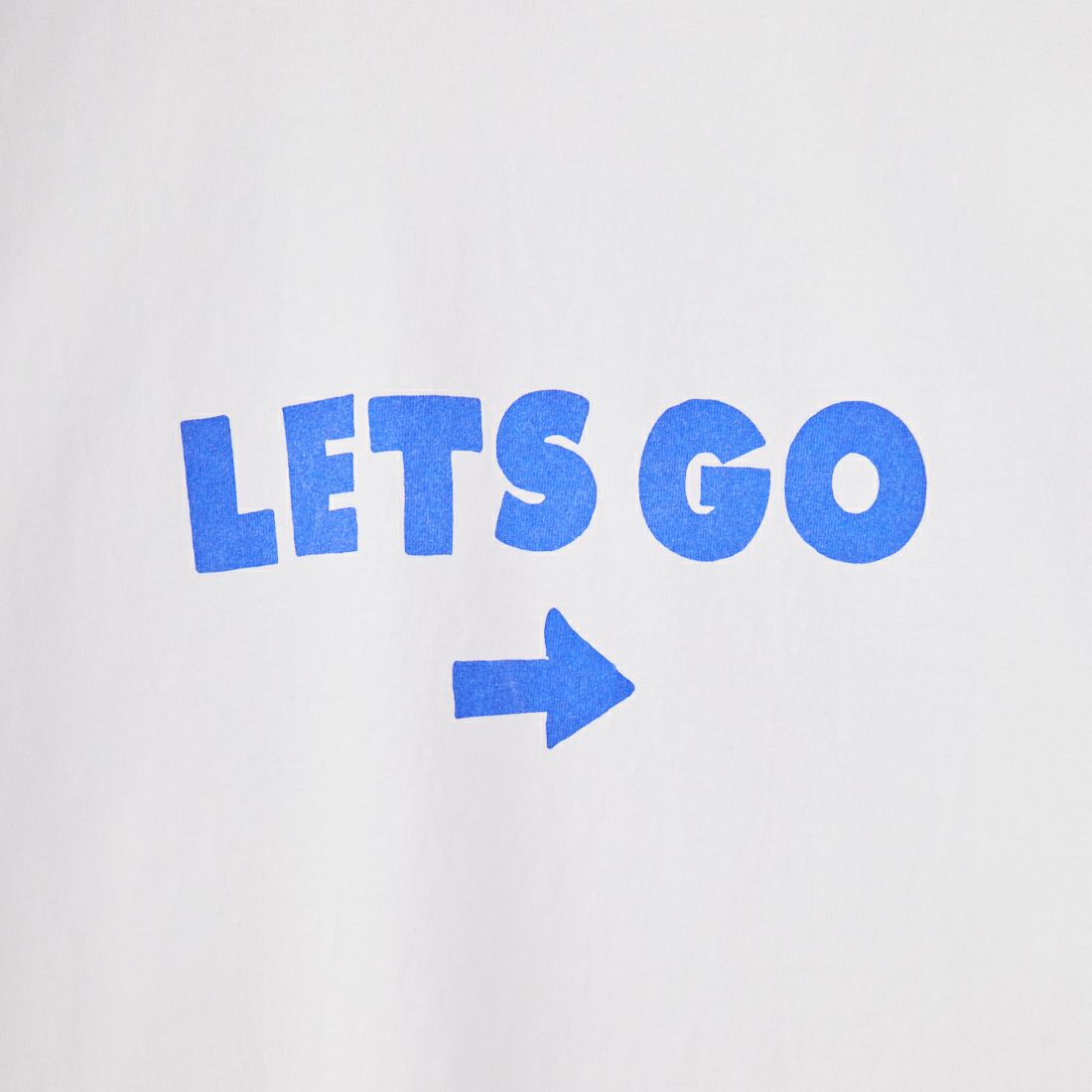 FUNG [ファング] LETS GO カットオフプリントTシャツ [LETS-GO] WH/D.BLUE