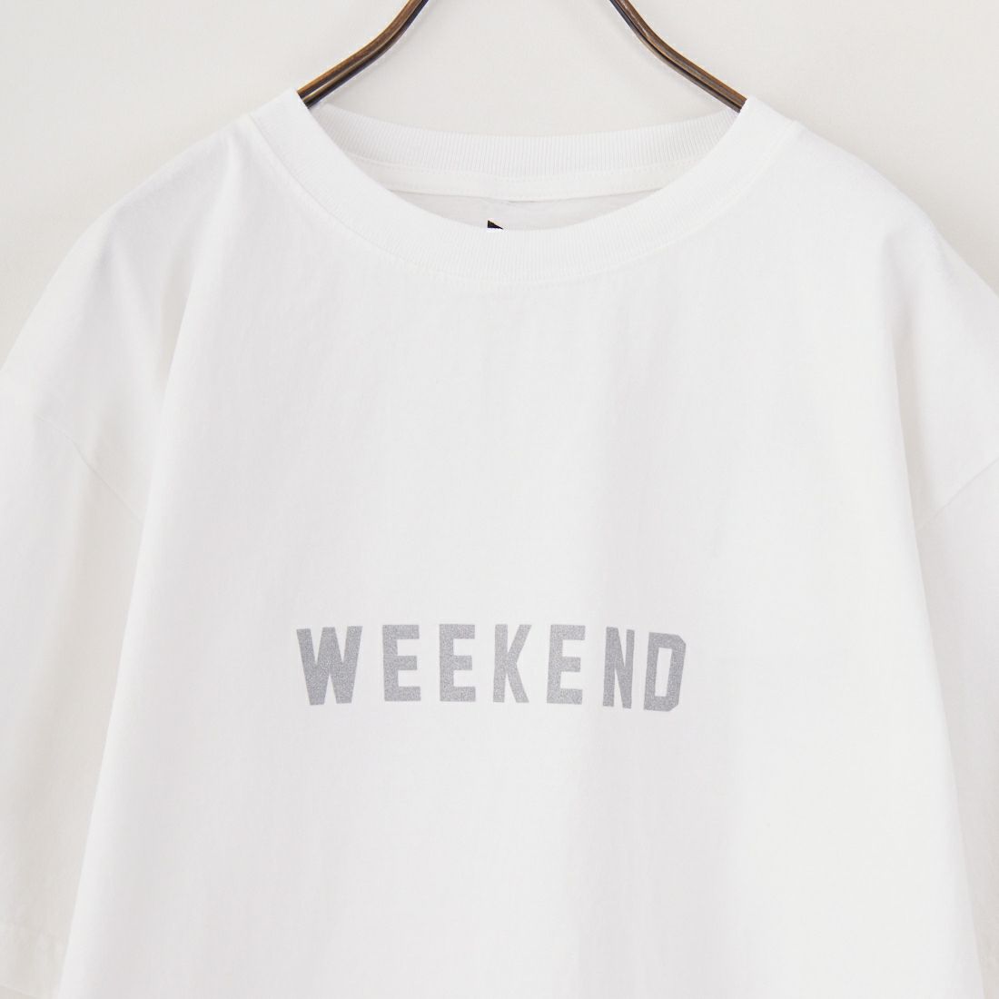 FUNG [ファング] WEEKEND カットオフプリントTシャツ [WEEKEND] WH/SILVER