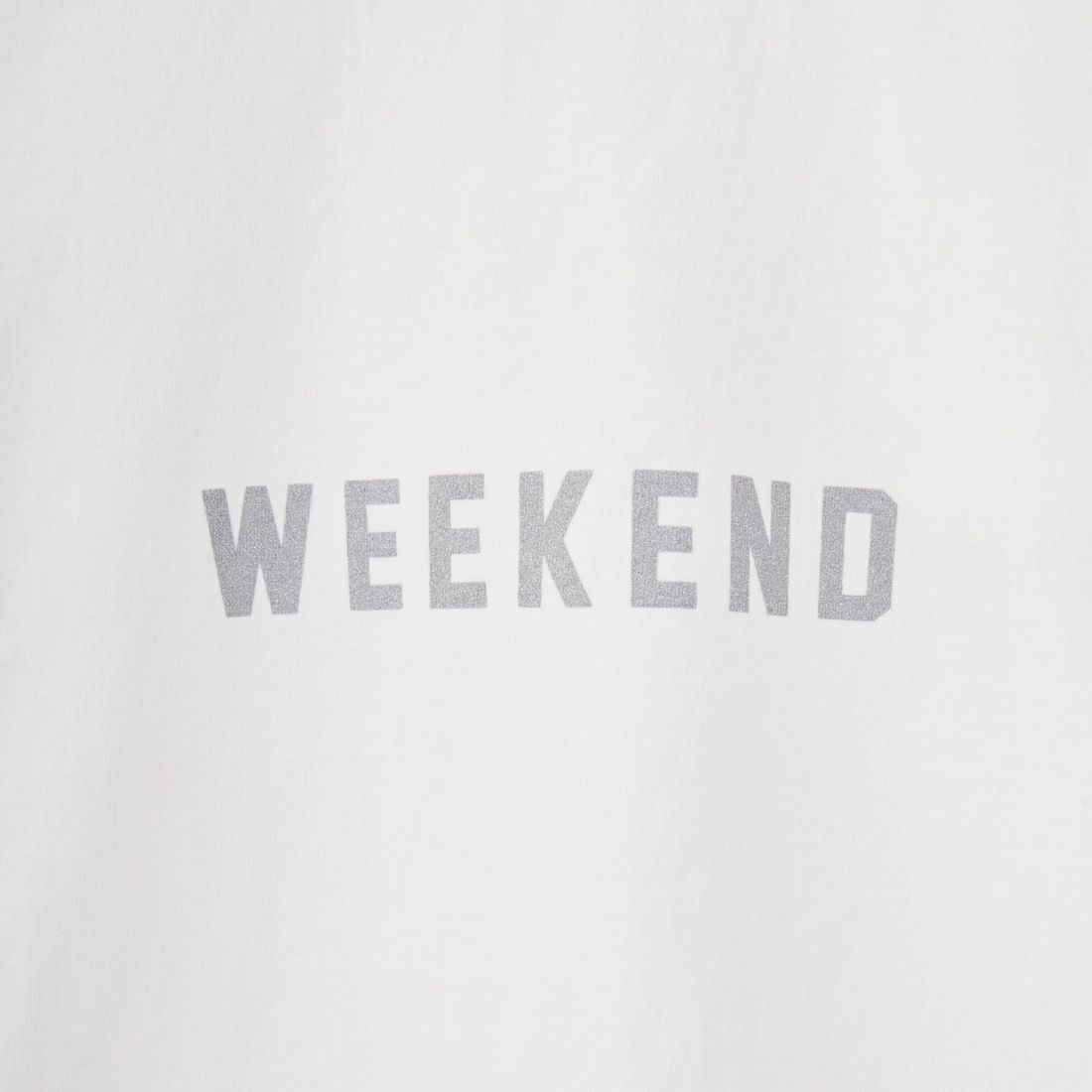 FUNG [ファング] WEEKEND カットオフプリントTシャツ [WEEKEND] WH/SILVER