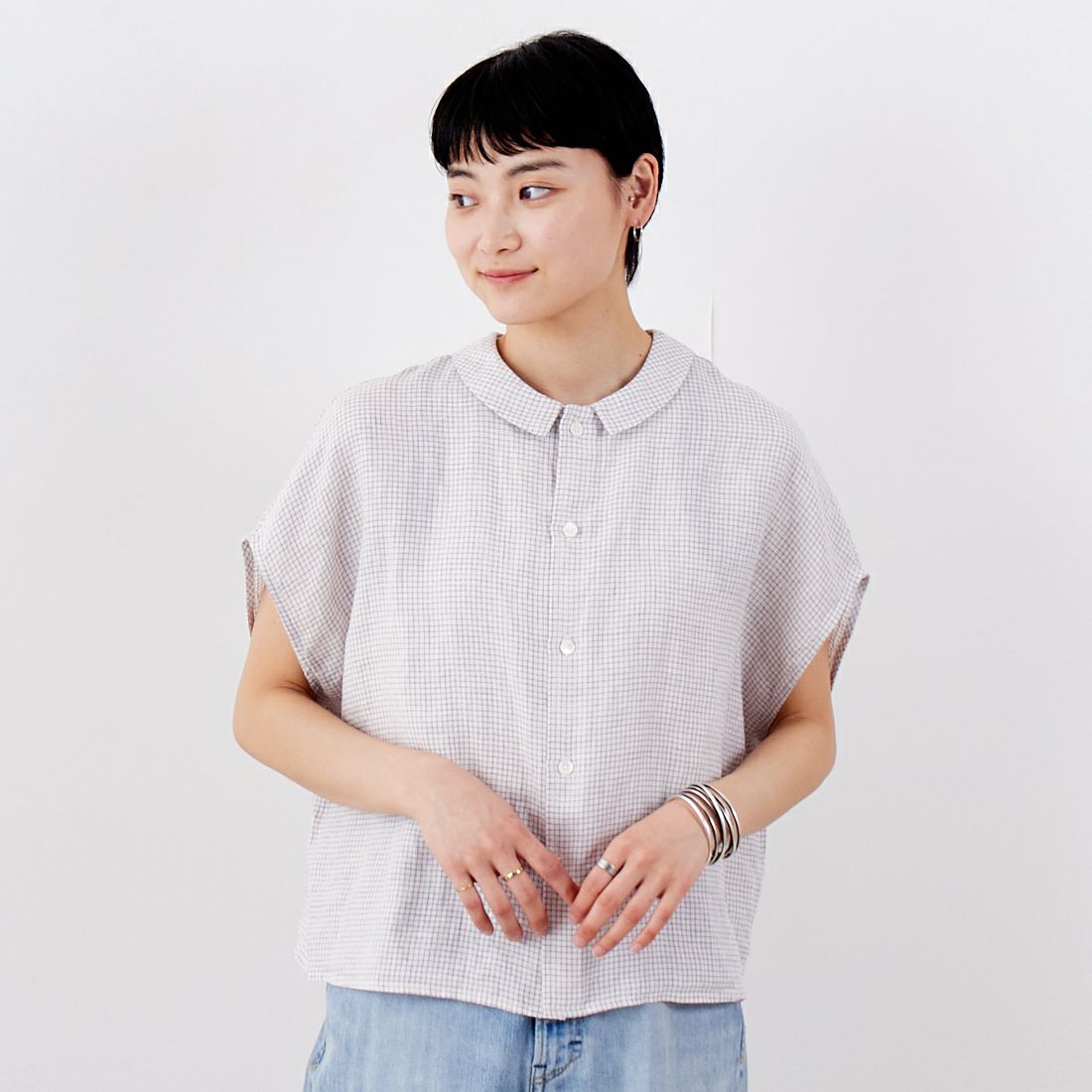 WH/TAUPE C&&モデル身長：160cm 着用サイズ：1&&