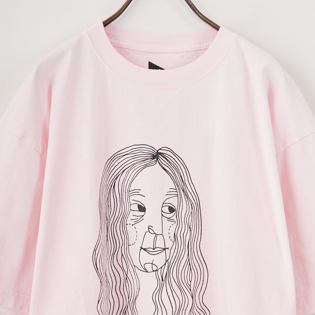 FUNG [ファング] Y カットオフプリントTシャツ [Y] BK/PINK