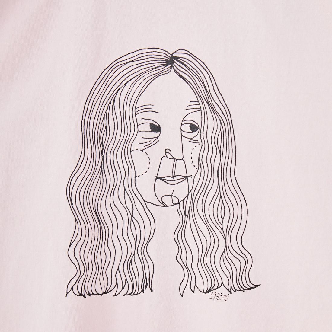 FUNG [ファング] Y カットオフプリントTシャツ [Y] BK/PINK