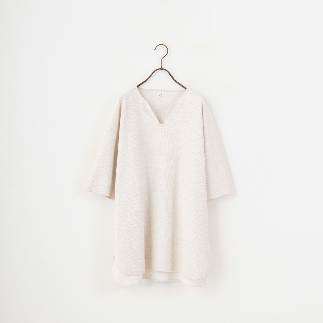 blurhms ROOTSTOCK [ブラームス ルーツストック] ラフ&スムース サーマルオーバーネックTシャツ [BROOTS24S19S25] 02 H.OATME