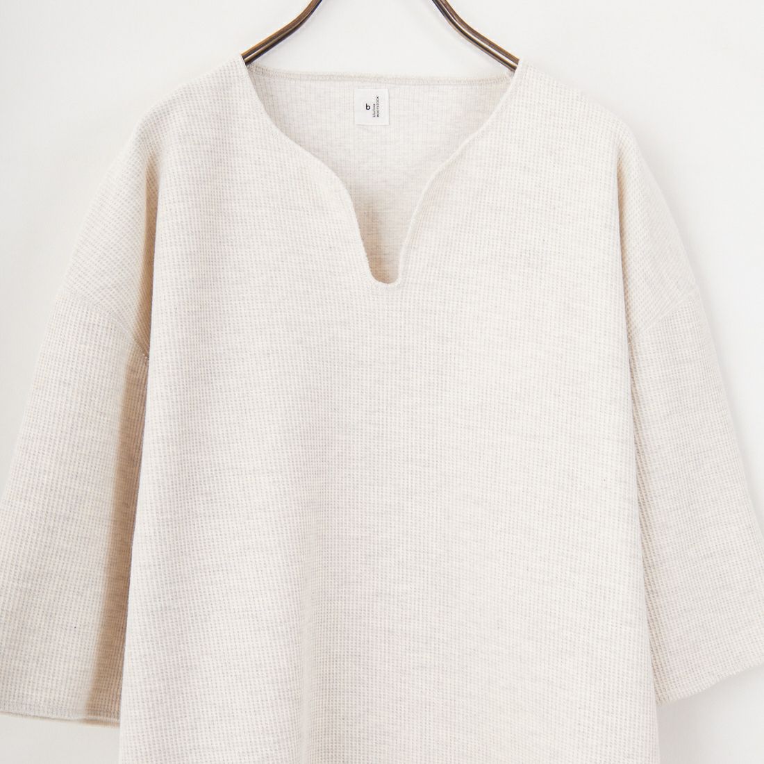 blurhms ROOTSTOCK [ブラームス ルーツストック] ラフ&スムース サーマルオーバーネックTシャツ [BROOTS24S19S25] 02 H.OATME