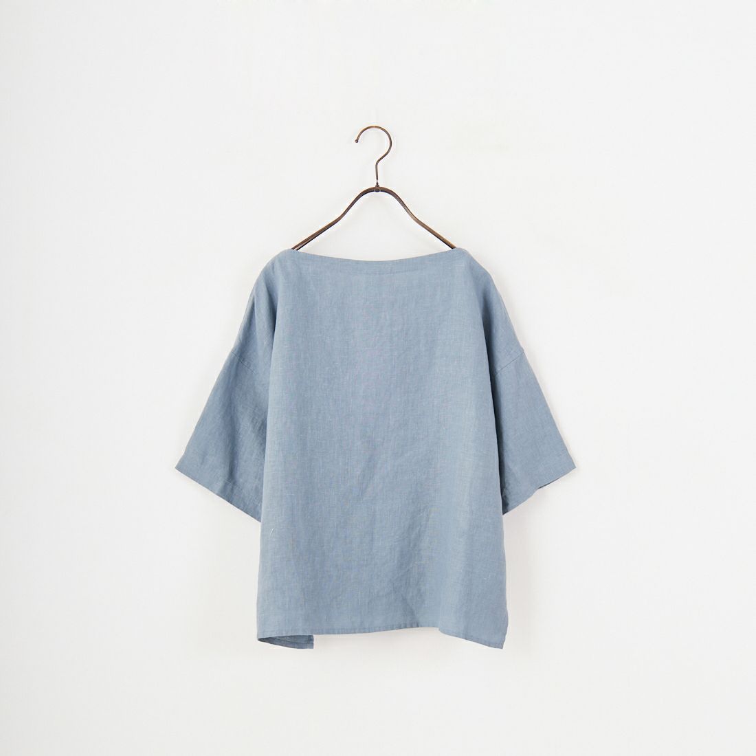 ORCIVAL [オーシバル] ボートネックリネンプルオーバー [OR-B0388YLM] PALE BLUE