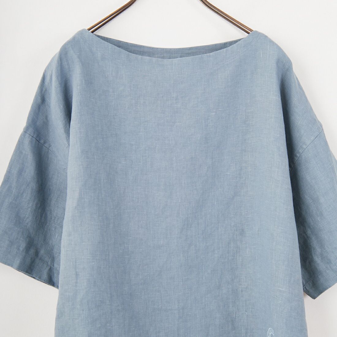 ORCIVAL [オーシバル] ボートネックリネンプルオーバー [OR-B0388YLM] PALE BLUE