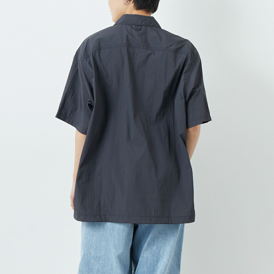 THE NORTH FACE PURPLE LABEL [ザ ノースフェイス パープルレーベル] ナイロンタフタ フィールドショートスリーブシャツ [N25SG055] AH AH GRAY