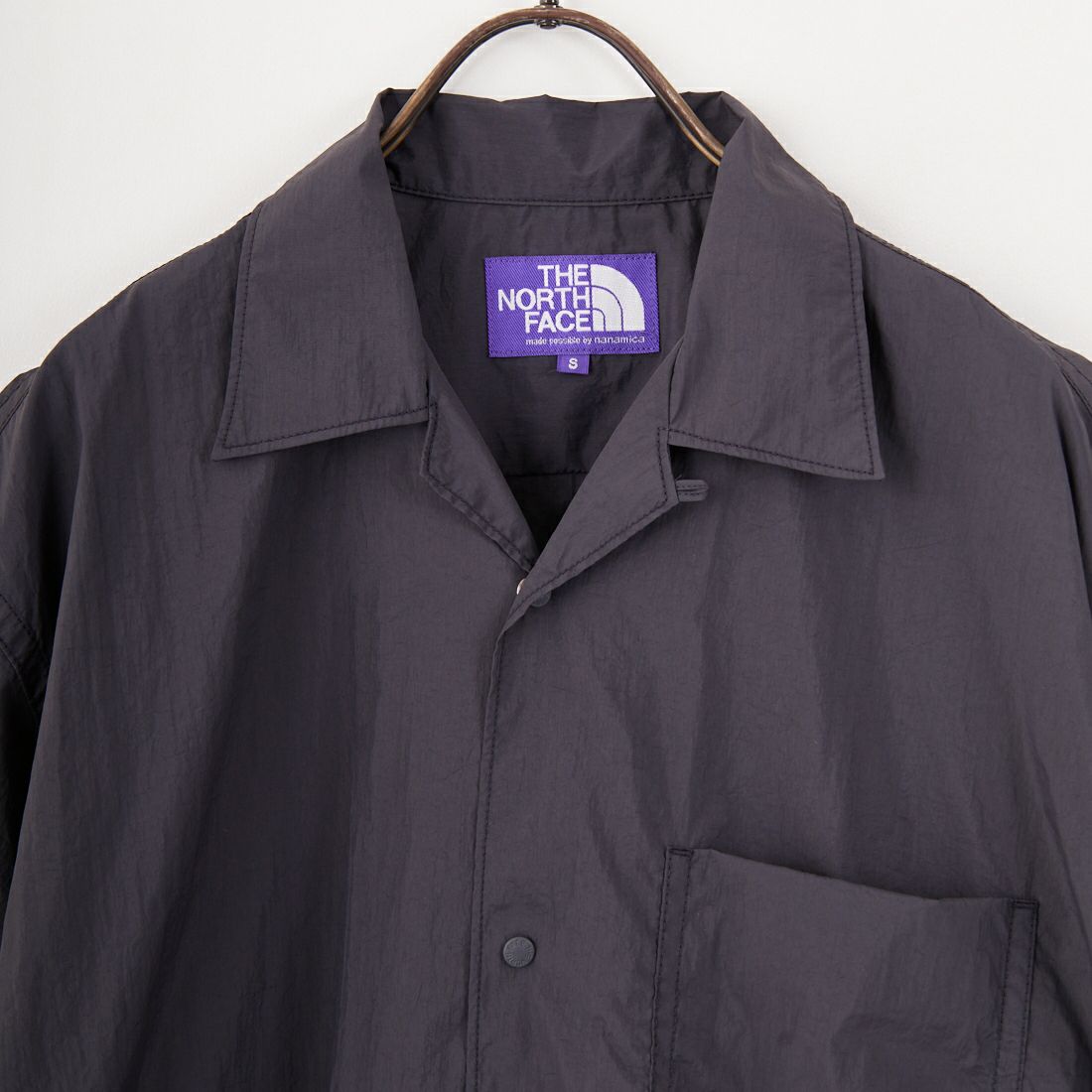 THE NORTH FACE PURPLE LABEL [ザ ノースフェイス パープルレーベル] ナイロンタフタ フィールドショートスリーブシャツ [N25SG055] AH AH GRAY