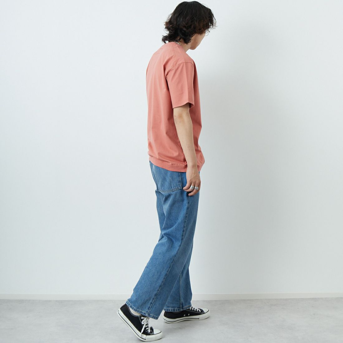 THE NORTH FACE PURPLE LABEL [ザ ノースフェイス パープルレーベル] ハイバルキーポケットTシャツ [N25SH056] PG PNK G &&モデル身長：179cm 着用サイズ：M&&