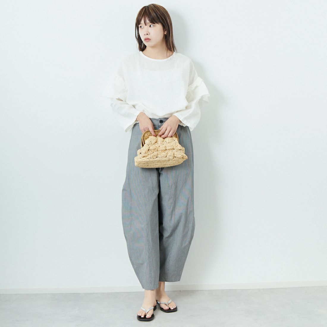 STELLA CIFFON [ステラシフォン] オーガニックコットンウェザーパンツ [ST2-25206B] 81 GRAY