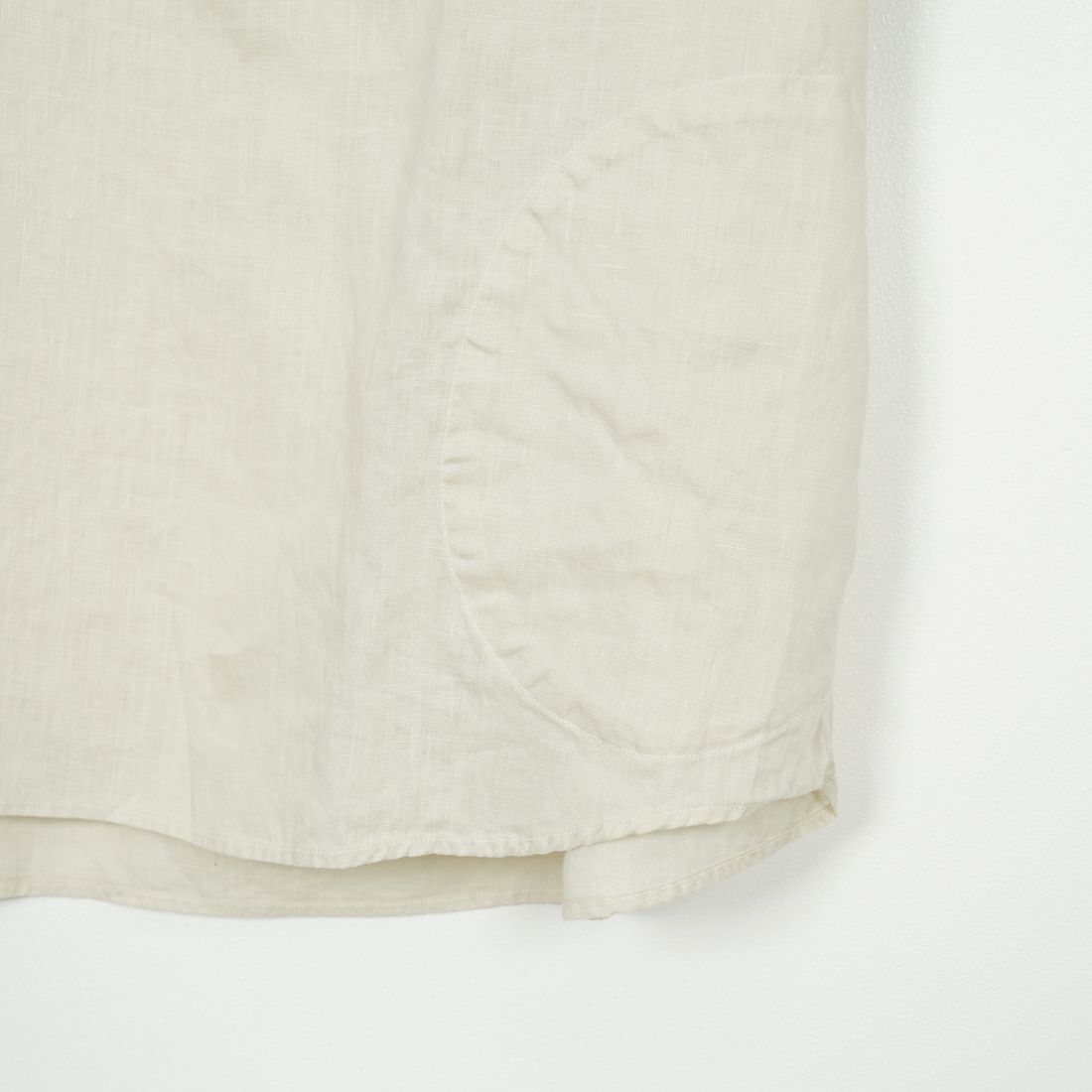 DANTON [ダントン] ラウンドカラー リネンプルオーバーシャツ [DT-B0283FLI] OYSTER