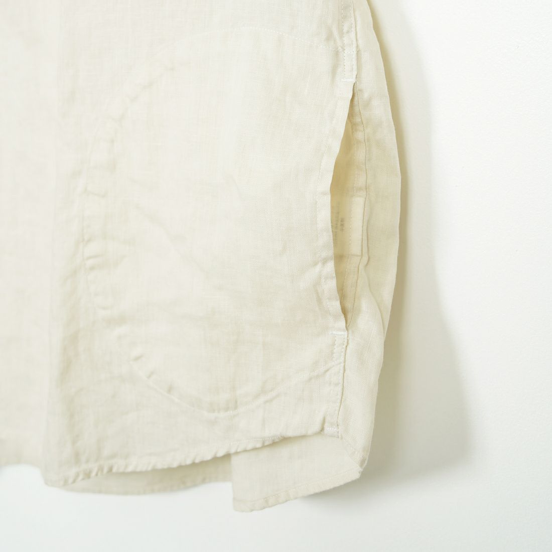 DANTON [ダントン] ラウンドカラー リネンプルオーバーシャツ [DT-B0283FLI] OYSTER