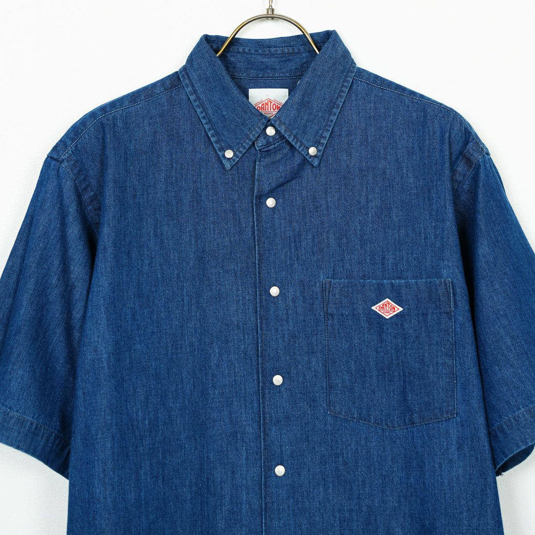 DANTON [ダントン] ドットボタン デニムダンガリー ボタンダウンシャツ [DT-B0337DUG] LT.INDIGO