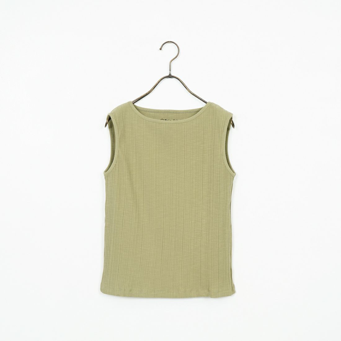 Noir Fabrik [ヌワールファブリック] ボートネックノースリーブリブカットソー [JFS-C092] OLIVE