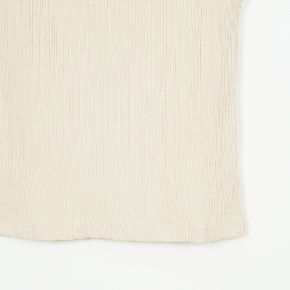 Noir Fabrik [ヌワールファブリック] ボートネックノースリーブリブカットソー [JFS-C092] LT.BEIGE