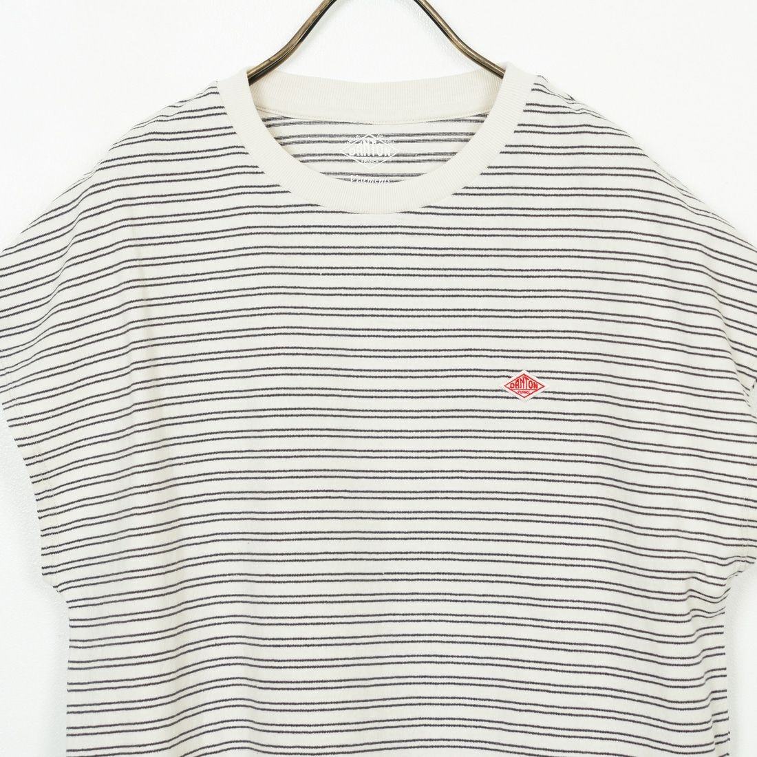 DANTON [ダントン] ドルマンスリーブボーダーTシャツ [DT-C0403FLC] ECRU/CHARC