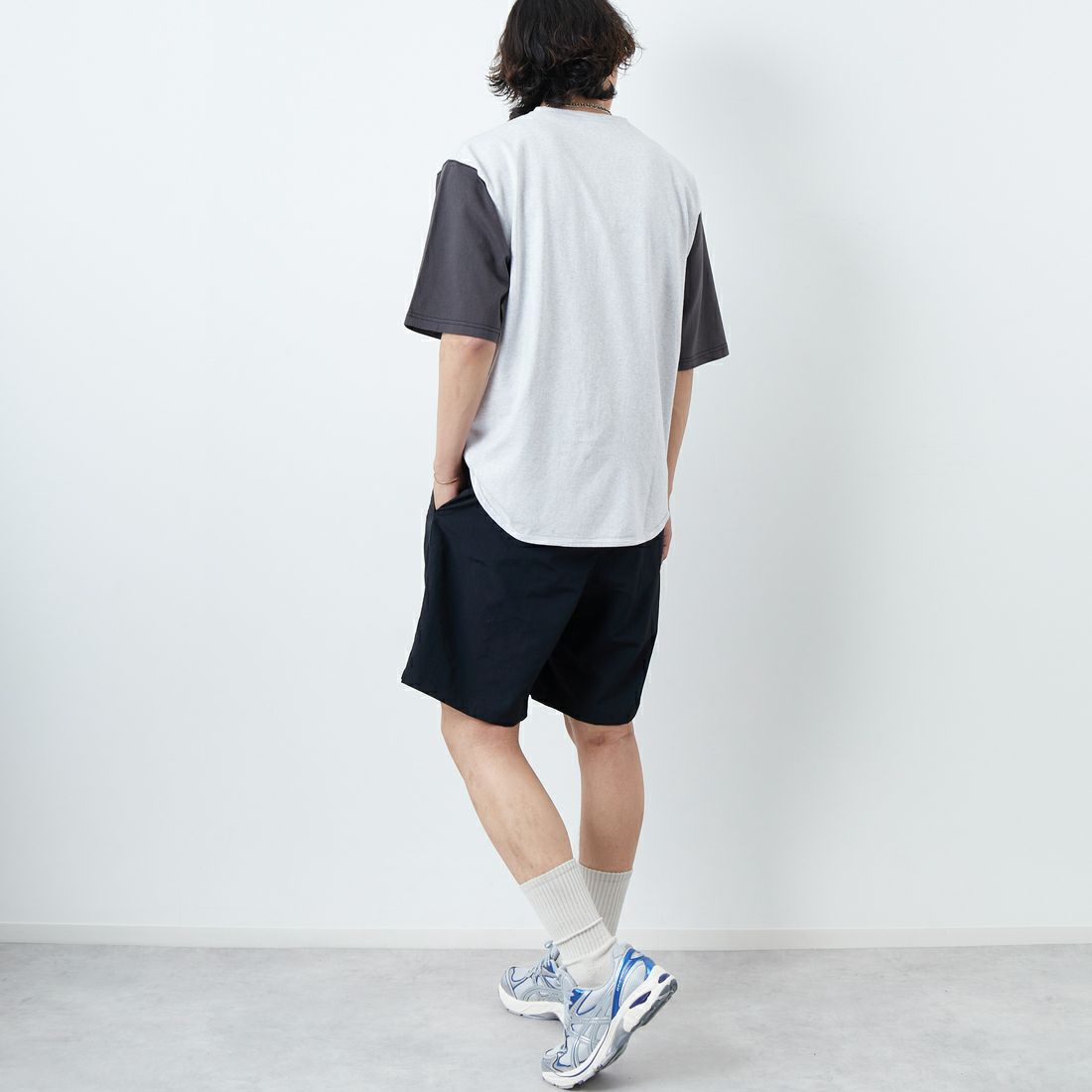 GRAMiCCi [グラミチ] ナイロンパッカブルGショーツ [G4SM-P146] BLACK &&モデル身長：179cm 着用サイズ：L&&