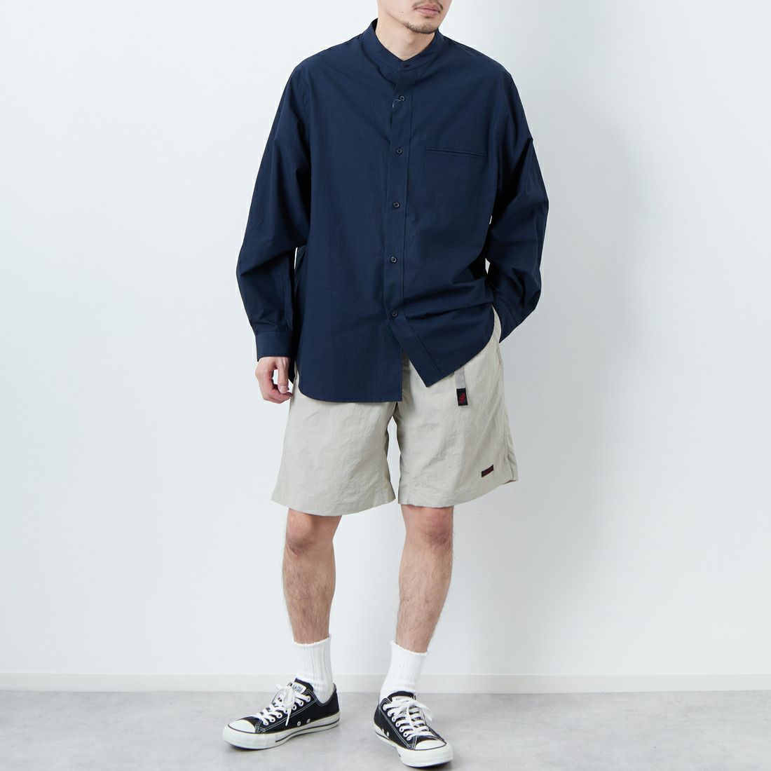 GRAMiCCi [グラミチ] ナイロンパッカブルGショーツ [G4SM-P146] DUNE &&モデル身長：168cm 着用サイズ：L&&