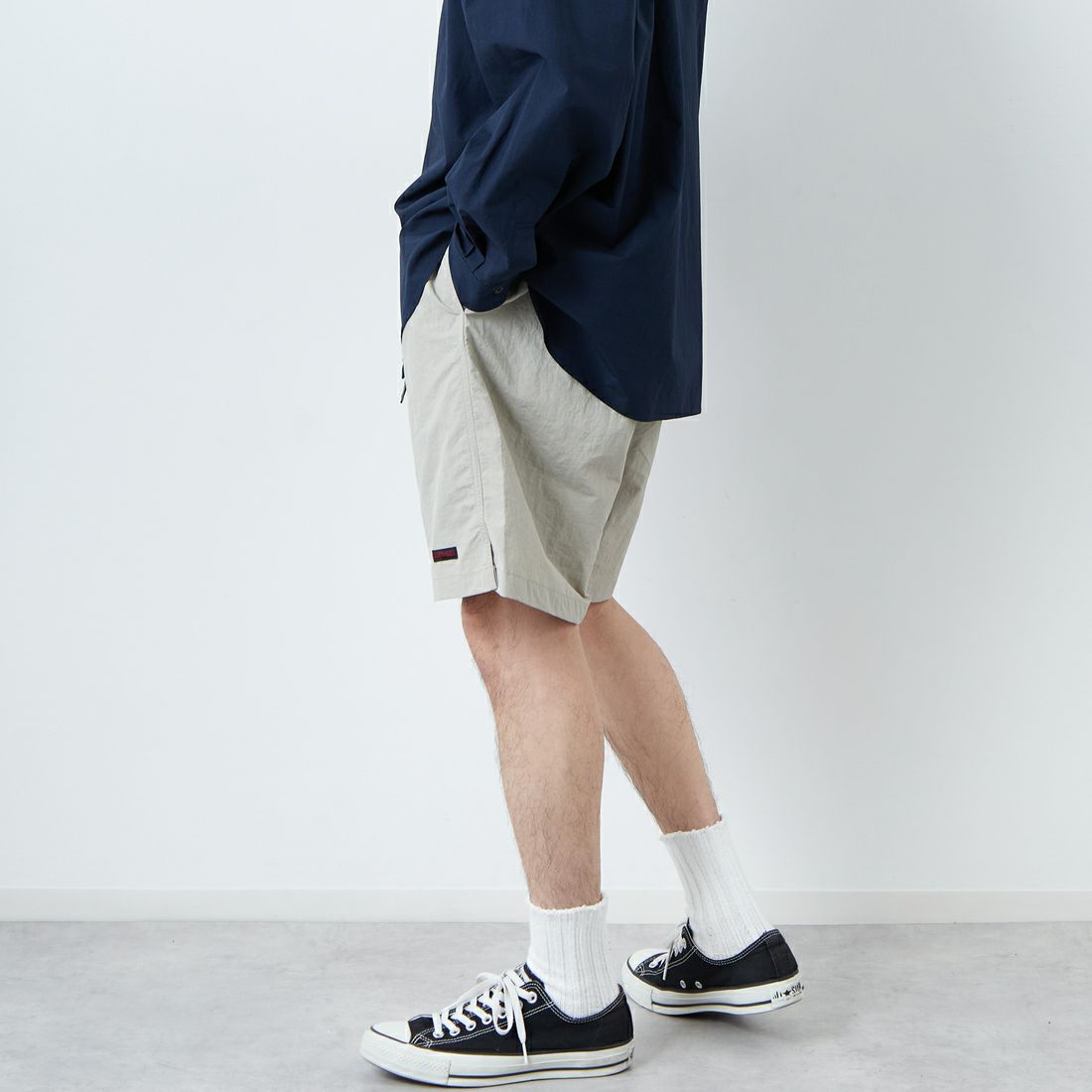 GRAMiCCi [グラミチ] ナイロンパッカブルGショーツ [G4SM-P146] DUNE &&モデル身長：168cm 着用サイズ：L&&
