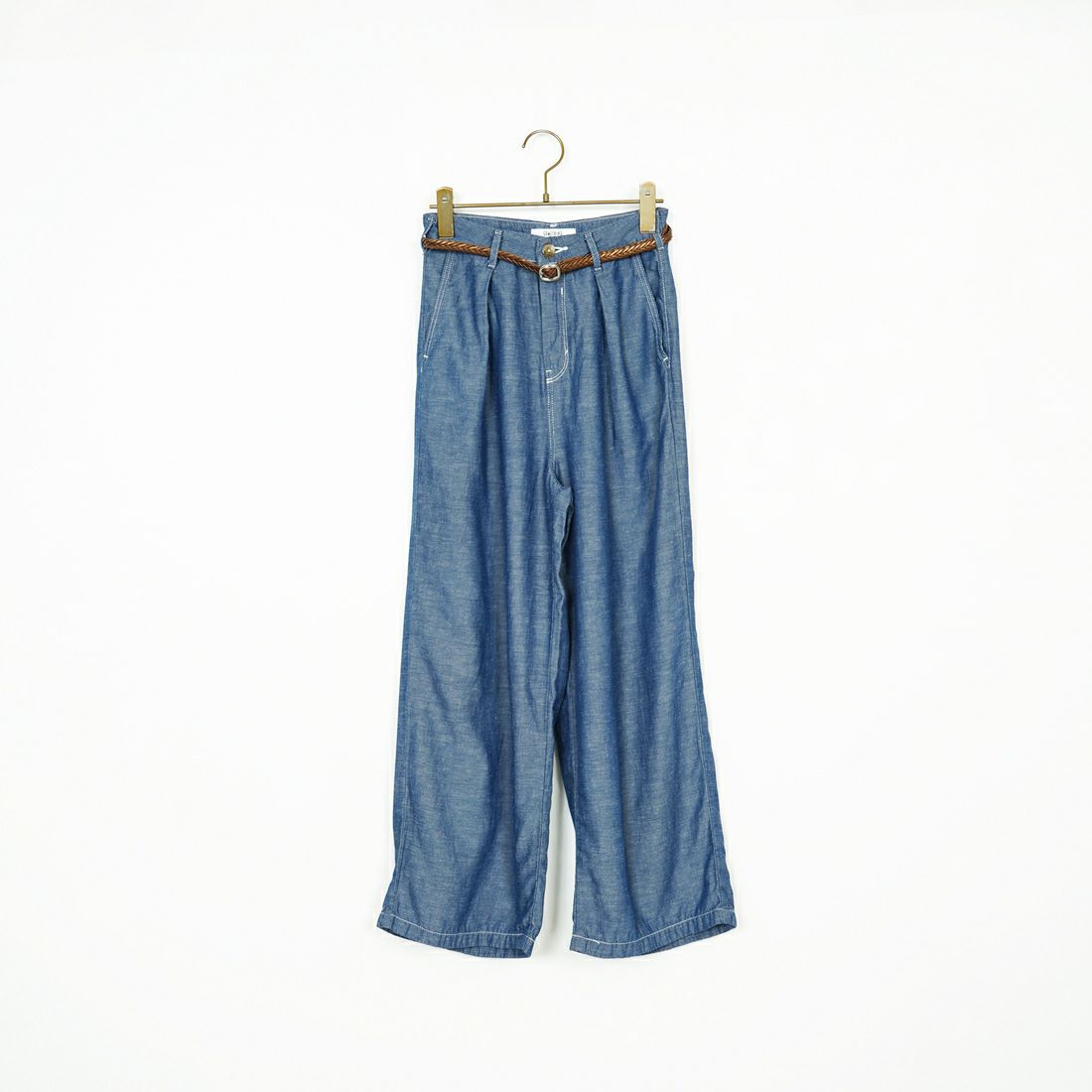 SOMETHING [サムシング] 別注 ベルト付きタックワイドパンツ [SN765S-JF] 9591 D.BLU