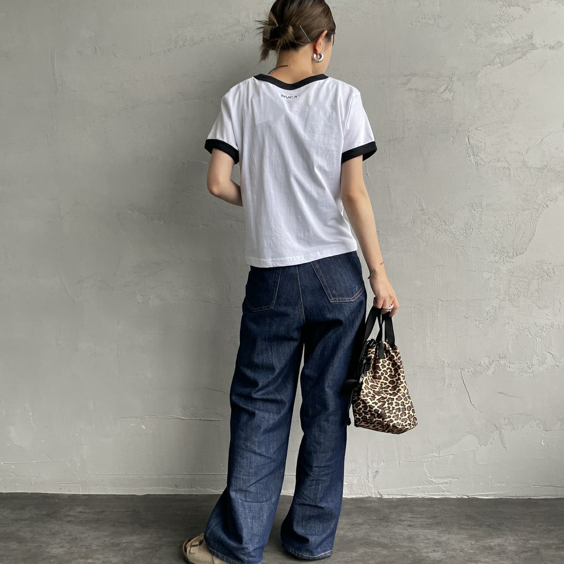RVCA [ルーカ] パームツリーベビーリンガーTシャツ [BF04C205] WHT